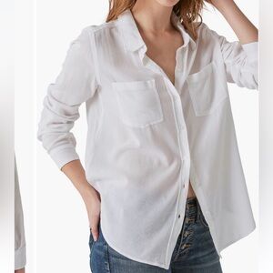 Lucky Brand Gauze button up shirt medium